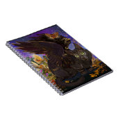 Raven Winged Autumn Magic Cat Notizblock (Rechte Seite)