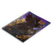 Raven Winged Autumn Magic Cat Notizblock (Linke Seite)