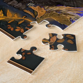 Raven Winged Autumn Magic Cat Puzzle (Seite)