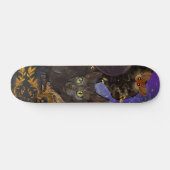 Raven Winged Autumn Magic Cat Skateboard (Horizontal)
