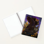 Raven Winged Autumn Magic Cat Sketchbook Notizblock (Innenseite)