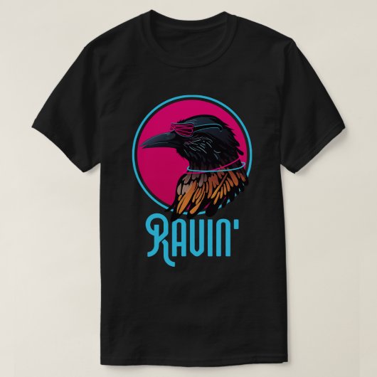 Raven Wingspan Bird Watching T-Shirt (Design vorne)