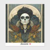 Raven Witch Fantasy Horror Goth Gothic Aufkleber (Blatt)