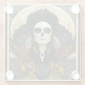 Raven Witch Fantasy Horror Goth Gothic Glasuntersetzer (Rückseite)