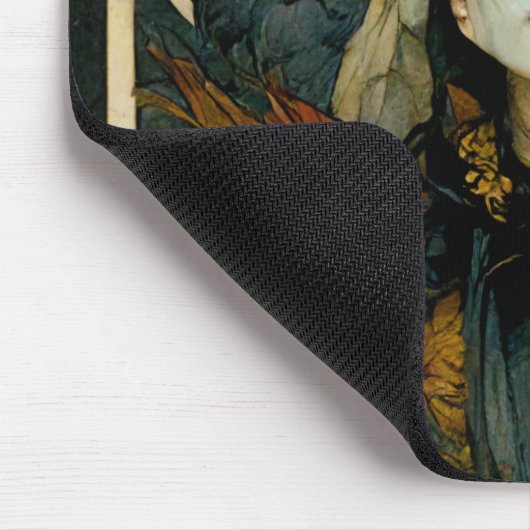 Raven Witch Fantasy Horror Goth Gothic Mousepad (Ecke)