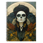 Raven Witch Fantasy Horror Goth Gothic Notizblock (Vorderseite)