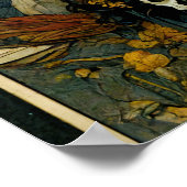 Raven Witch Fantasy Horror Goth Gothic Poster (Ecke)