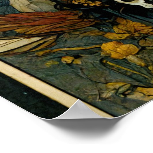 Raven Witch Fantasy Horror Goth Gothic Poster (Ecke)