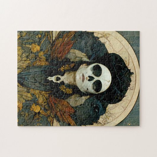 Raven Witch Fantasy Horror Goth Gothic Puzzle (Horizontal)