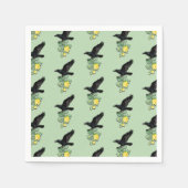 Raven with Yellow Rose Serviette (Vorderseite)