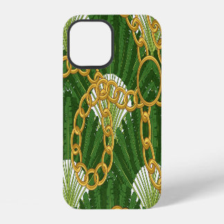 Ravenala & Goldketten: Vintage-Eleganz iPhone 12 Hülle