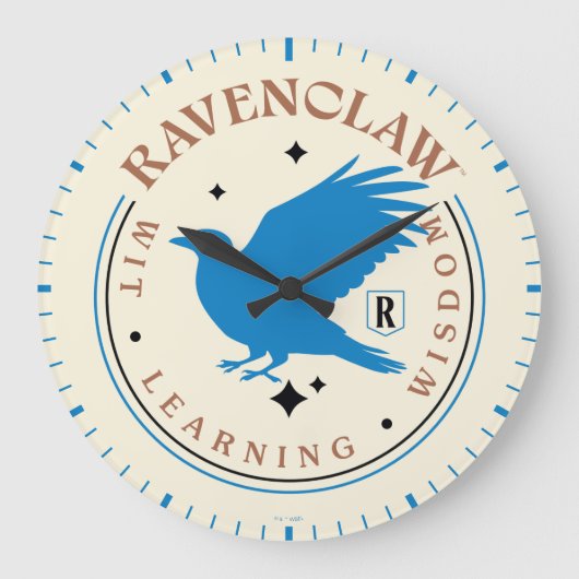 RAVENCLAW™ Blue Eagle House Pride Abzeichen Große Wanduhr (Vorderseite)