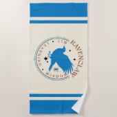 RAVENCLAW™ Blue Eagle House Pride Abzeichen Strandtuch (Vorderseite)