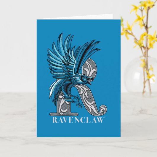 RAVENCLAW™ Crosshatched Emblem Karte (Gelbe Blume)