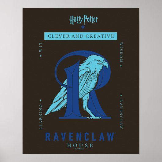 RAVENCLAW™ House Clever and Creative Poster (Vorne)
