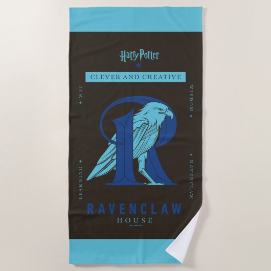 RAVENCLAW™ House Clever and Creative Strandtuch (Vorderseite)