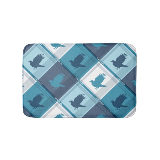 RAVENCLAW™ Tartan Kariertes Muster Badematte (Vorderseite)