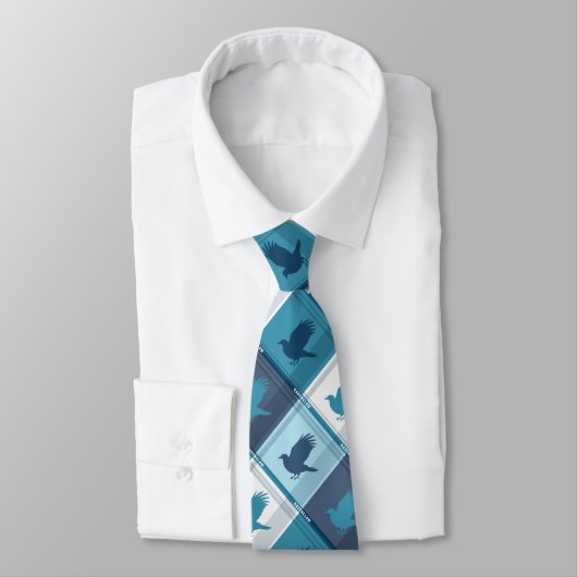RAVENCLAW™ Tartan Plaid Pattern Krawatte (Gebunden)