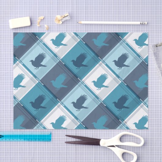 RAVENCLAW™ Tartan Plaid Pattern Seidenpapier (Handwerk)