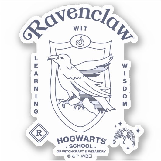 RAVENCLAW™ Wit Learning Wisdom Crest Aufkleber (Vorderseite)