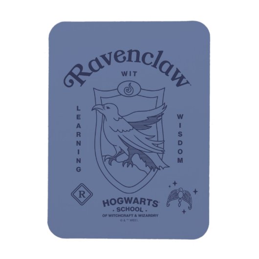 RAVENCLAW™ Wit Learning Wisdom Crest Magnet (Vertikal)