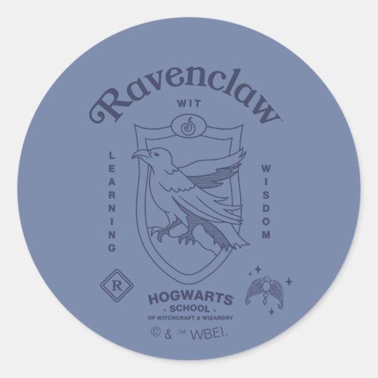 RAVENCLAW™ Wit Learning Wisdom Crest Runder Aufkleber (Vorderseite)