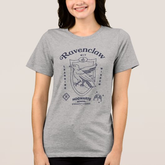 RAVENCLAW™ Wit Learning Wisdom Crest Tri-Blend Shirt (Vorderseite)
