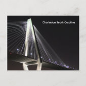 Ravenel Bridge at Night, Charleston SC, Postkarte (Vorderseite)