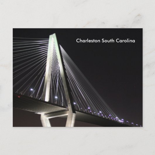Ravenel Bridge at Night, Charleston SC, Postkarte (Vorderseite)
