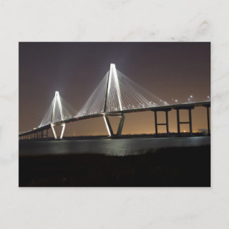 Ravenel Bridge bei Nacht Postkarte