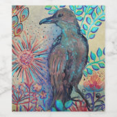 Ravenmalerei Weinetikett (Einzelnes Label)