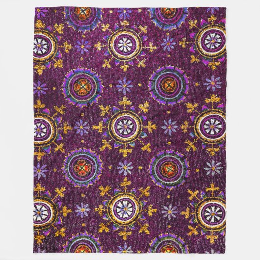 RAVENNA BYZANTINE MOSAICS, STAR LILA STARRY NIGHT FLEECEDECKE (Vorderseite)