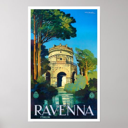 Ravenna Italien Jahrgang Reise Poster (Vorne)