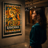 Ravenna Italy Byzantine Empress Mosaic Poster