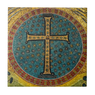 Ravenna-Mosaik-Kreuz Fliese