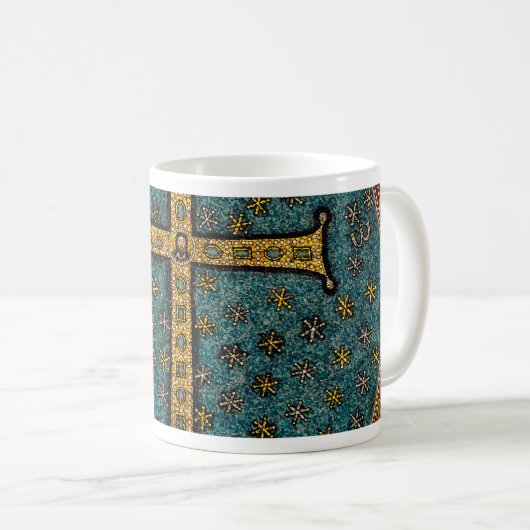 Ravenna-Mosaik-Kreuz Kaffeetasse (VorderseiteRechts)