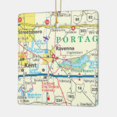 Ravenna Ohio Karte Keramikornament (Links)