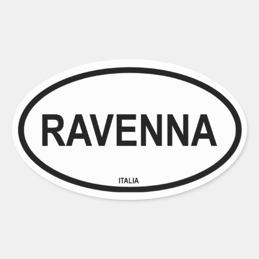 RAVENNA OVALER AUFKLEBER (Vorderseite)