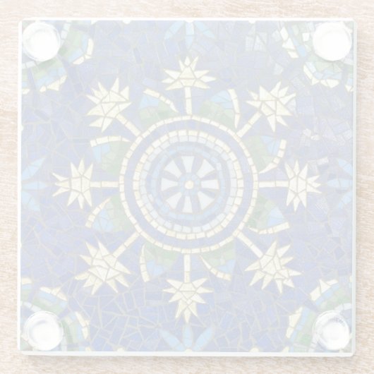 Ravenna-Sternmosaik-Untersetzer Glasuntersetzer (Rückseite)