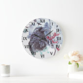 Ravens Abstrakt Watercolor Winterlandschaft | Große Wanduhr (Zuhause)