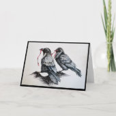 Ravens and Red Ribbon Karte (Vorderseite)