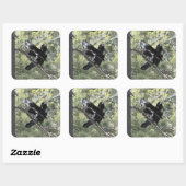 Ravens auf dem Berg Quadratischer Aufkleber (Blatt)