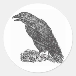 Ravens-Ausrüstung aus vergangenen Tagen Runder Aufkleber