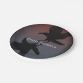Ravens Birds Night Starry Sky Grunge Pappteller (Schrägansicht)