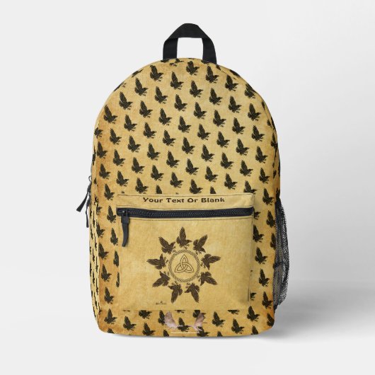 Ravens Circle Dance Bedruckter Rucksack (Vorderseite)
