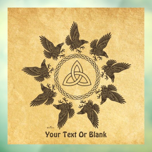 Ravens Circle Dance Fensteraufkleber (Blatt 3)