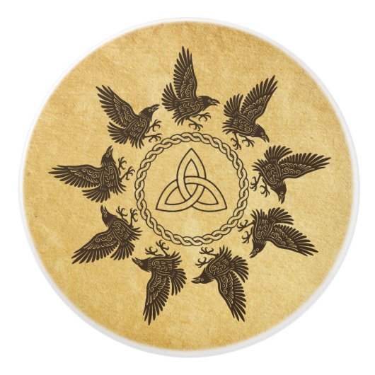 Ravens Circle Dance Keramikknauf (Vorderseite)