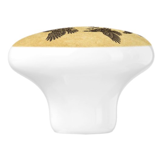 Ravens Circle Dance Keramikknauf (Seitenansicht)