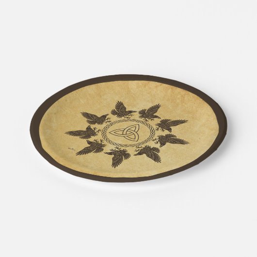 Ravens Circle Dance Pappteller (Schrägansicht)