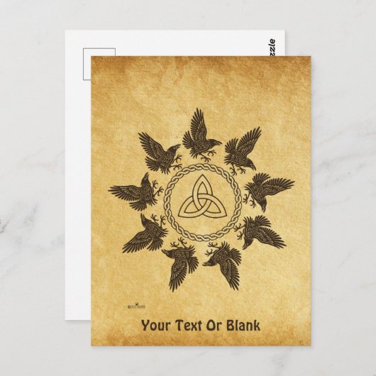 Ravens Circle Dance Postkarte (Vorne/Hinten)